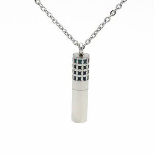 Obsessed Squares Essential Oil Stainless Steel Hypoallergenic Pendant Necklace